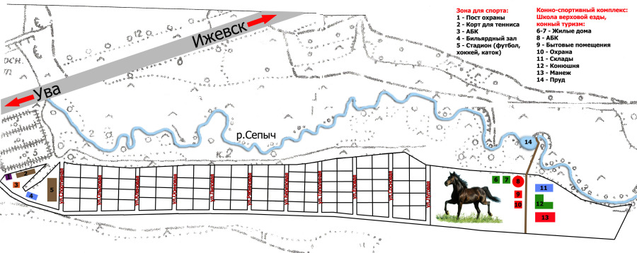 Карта коттеджных поселков ижевска