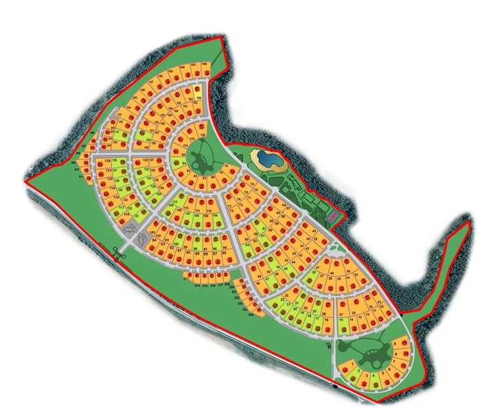 Проект коттеджного поселка генплан