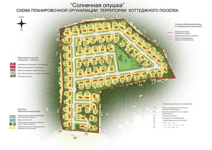 Карта поселка солнечного